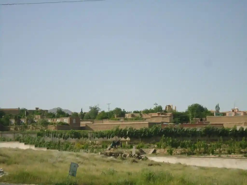 Traditional Afghan village houses in rural setting